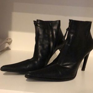 High Heel Black Short Boots